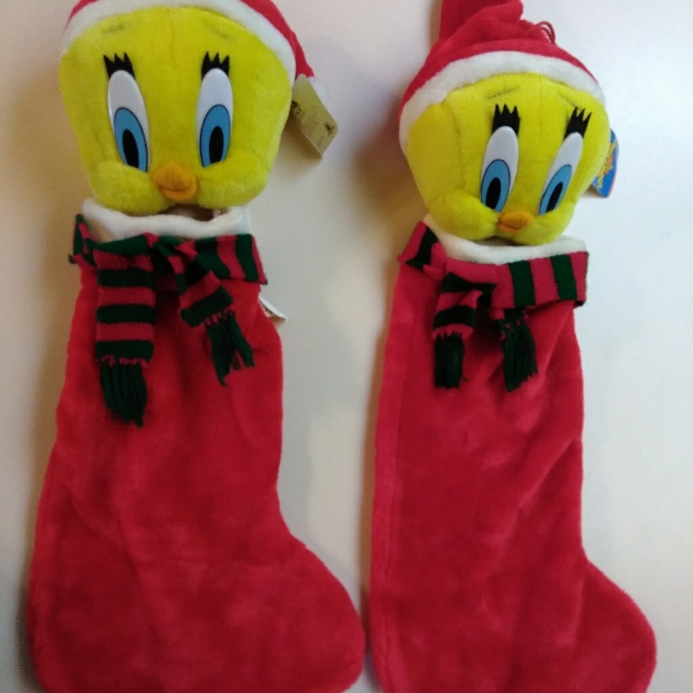 Set Of (2) Vintage Tweety Bird Stockings